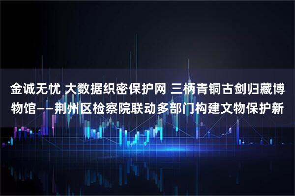 金诚无忧 大数据织密保护网 三柄青铜古剑归藏博物馆——荆州区检察院联动多部门构建文物保护新